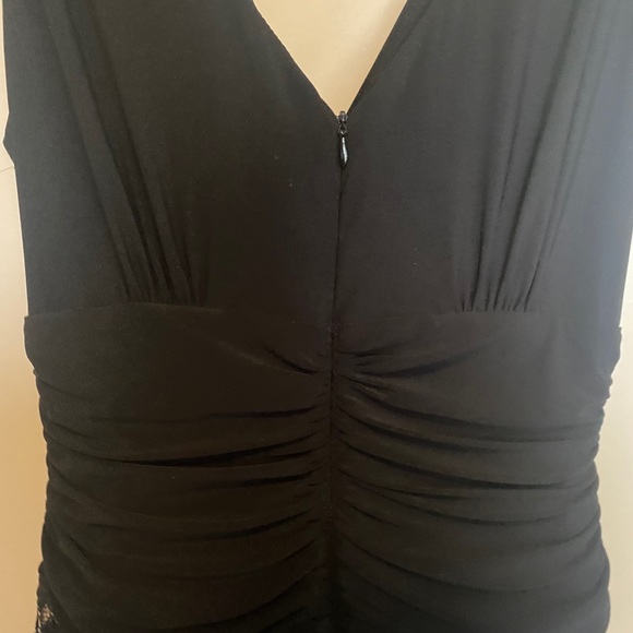 Stunning silky black v neck dress - Picture 3 of 3